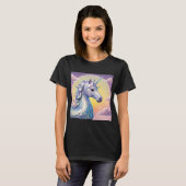 ファンタジークリーチャーデザイン- Dragons & Unicorns Art Tシャツ (正面フル)