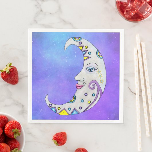 ファンタジークレセントムーンカラフル顔スカイ (インサイチュ)