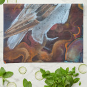 ファンタジーグラフィティスノーウィークフクロウ キッチンタオル (折り畳み)