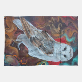 ファンタジーグラフィティスノーウィークフクロウ キッチンタオル