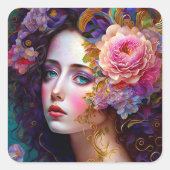 ファンタジーグラムウーマンポップ・アートのアートスクエア スクエアシール (正面)