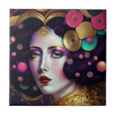 ファンタジーグラムウーマンポップ・アートのアートセラミックタイル タイル (正面)