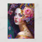 ファンタジーグラムウーマンポップ・アートのアートハガキ ポストカード (正面)