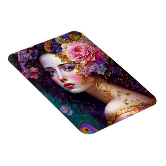 ファンタジーグラムウーマンポップ・アートのアートマグネット マグネット (右側)