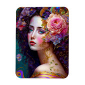 ファンタジーグラムウーマンポップ・アートのアートマグネット マグネット (縦)