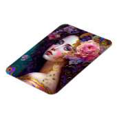 ファンタジーグラムウーマンポップ・アートのアートマグネット マグネット (左側)