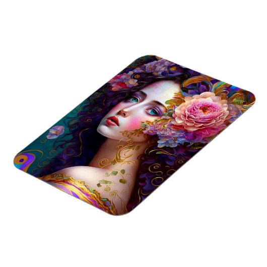 ファンタジーグラムウーマンポップ・アートのアートマグネット マグネット (左側)