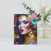 ファンタジーグラムウーマンポップ・アートのアート ポストカード (スタンド正面)