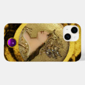 ファンタジーグリフィンと紫の宝石を持つアテナ Case-Mate iPhoneケース (裏面 (横))