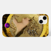 ファンタジーグリフィンと紫の宝石を持つアテナ Case-Mate iPhoneケース (裏面 (横))