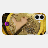 ファンタジーグリフィンと紫の宝石を持つアテナ Case-Mate iPhoneケース (裏面 (横))