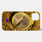 ファンタジーグリフィンと紫の宝石を持つアテナ Case-Mate iPhoneケース (裏面 (横))