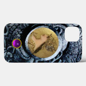 ファンタジーグリフィンと紫の宝石を持つアテナ Case-Mate iPhoneケース (裏面 (横))