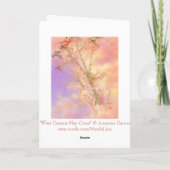 ファンタジーグリーティングカード – どんな夢を見る来か カード (裏面)