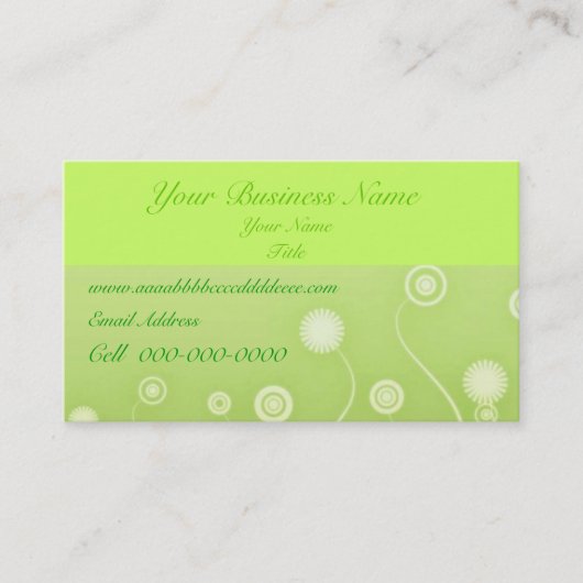 ファンタジーグリーン名刺 名刺 (正面)