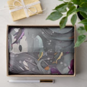 ファンタジーグレーとピンクの水色のマーメイド 薄葉紙 (ギフト)