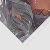 ファンタジーグレーとピンクの水色のマーメイド 薄葉紙 (詳細)