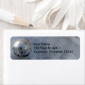 ファンタジーグレーウルフクリスタルボール魔法動物 ラベル (インサイチュ)