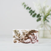 ファンタジーグロテスクなグリフィンまたはグリフィン 名刺 (スタンド正面)