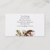 ファンタジーグロテスクなグリフィンまたはグリフィン 名刺 (裏面)