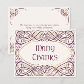 ファンタジーケルト中世結婚の サンキューカード (正面/裏面)