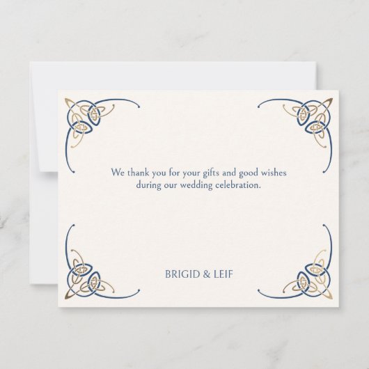 ファンタジーケルト中世結婚の サンキューカード (裏面)