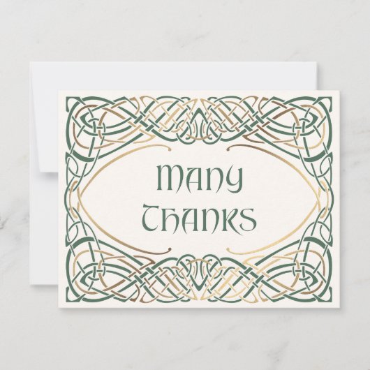 ファンタジーケルト中世結婚の サンキューカード (正面)