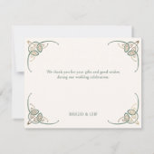 ファンタジーケルト中世結婚の サンキューカード (裏面)