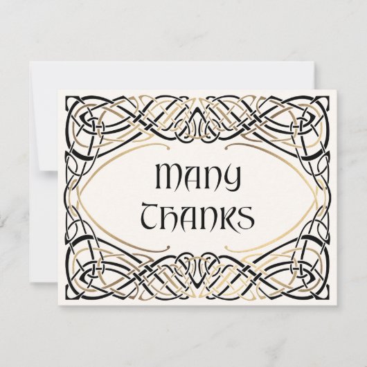 ファンタジーケルト中世結婚の サンキューカード (正面)