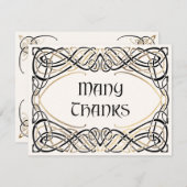ファンタジーケルト中世結婚の サンキューカード (正面/裏面)