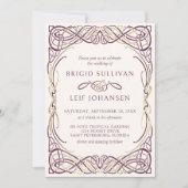 ファンタジーケルト中世結婚式招待状 招待状 (正面)