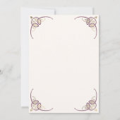 ファンタジーケルト中世結婚式招待状 招待状 (裏面)