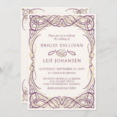 ファンタジーケルト中世結婚式招待状 招待状 (正面/裏面)