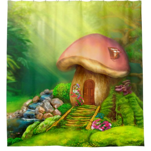 ファンタジーコテージハウス シャワーカーテン (正面)