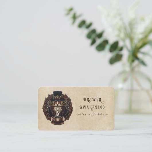 ファンタジーコーヒーウィザード朝食 名刺 (スタンド正面)