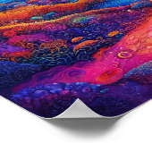 ファンタジーサイケデリック景観 ポスター (角)