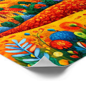 ファンタジーサイケデリック景観 ポスター (角)