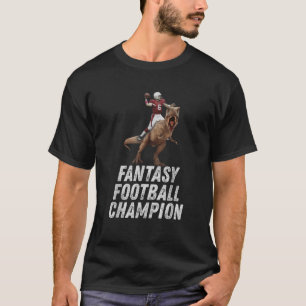 ファンタジーサッカーおもしろいチャンピオンライドTレックスティー Tシャツ