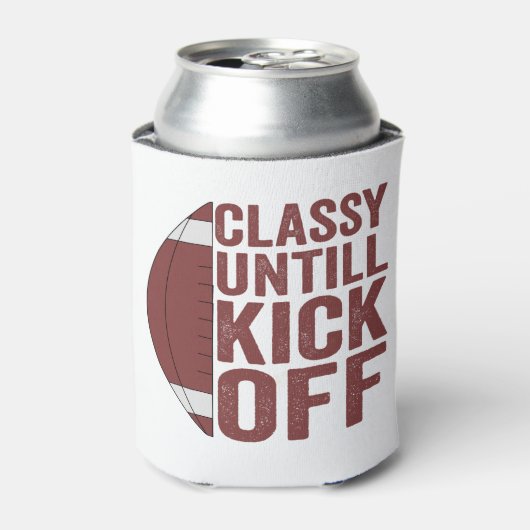ファンタジーサッカーのギフトを蹴りおもしろい上げる古典的なuntil 缶クーラー (缶正面)
