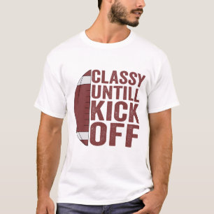 ファンタジーサッカーのギフトを蹴りおもしろい上げる古典的なuntil tシャツ