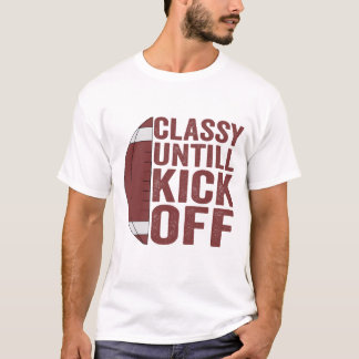 ファンタジーサッカーのギフトを蹴りおもしろい上げる古典的なuntil tシャツ