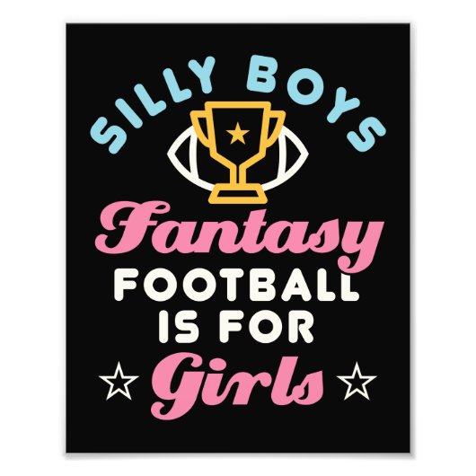 ファンタジーサッカーは女子おもしろいFFL女子 フォトプリント            (正面)