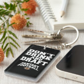 ファンタジーサッカーは飲まず荷車を引くない – ネイビーブルー キーホルダー (正面右)