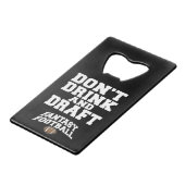 ファンタジーサッカーは飲まず荷車を引くない – 黒 クレジットカード栓抜き (正面アングル)