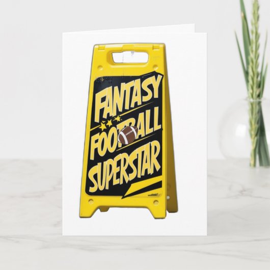 ファンタジーサッカーイエロープラスチックのフロアサイン カード (正面)