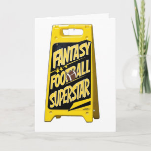 ファンタジーサッカーイエロープラスチックのフロアサイン カード