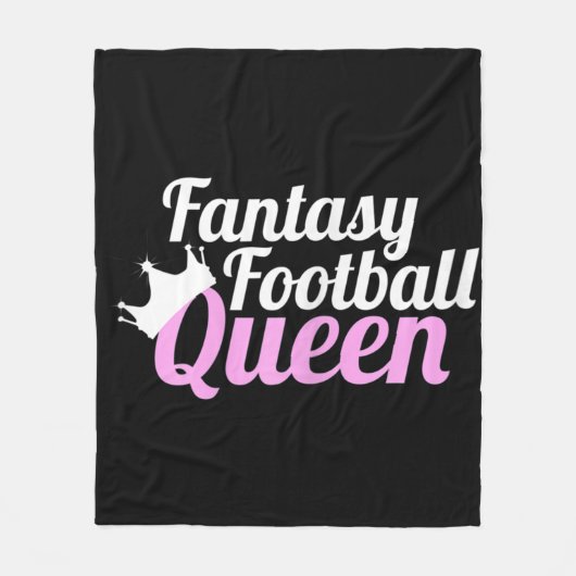 ファンタジーサッカークイーンおもしろい フリースブランケット (正面)