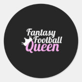 ファンタジーサッカークイーンおもしろい ラウンドシール (正面)