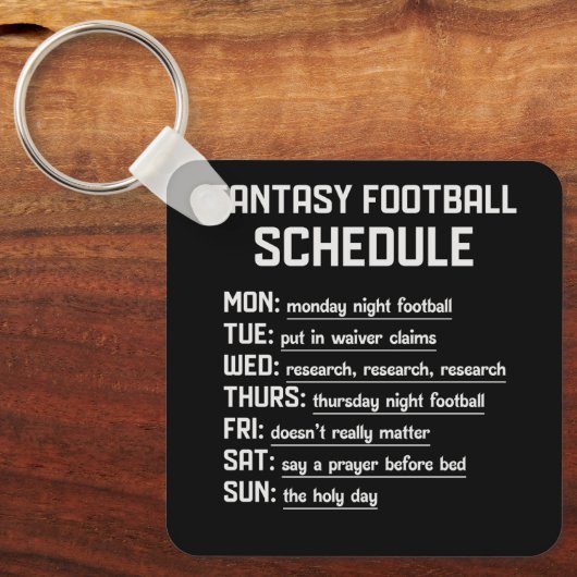 ファンタジーサッカースケジュールナイトフットボールお気に入りの キーホルダー (正面)
