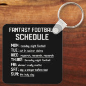 ファンタジーサッカースケジュールナイトフットボールお気に入りの キーホルダー (裏面)